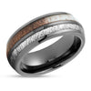 Gunmetal Tungsten Ring - Meteorite Tungsten Ring - Unique Wedding Ring - Tungsten Band
