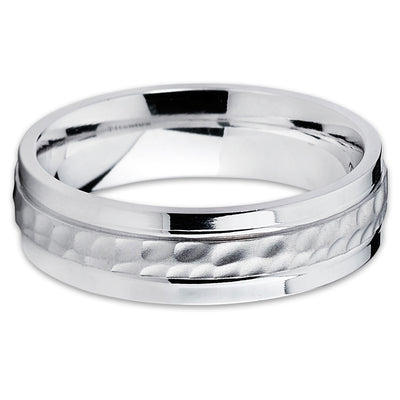 Titanium Wedding Band - Titanium Wedding Ring - Hammered Titanium Ring - Clean Casting Jewelry