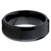 Black Titanium Ring - Titanium Wedding Band - Matte Ring - Black - Handmade - Clean Casting Jewelry