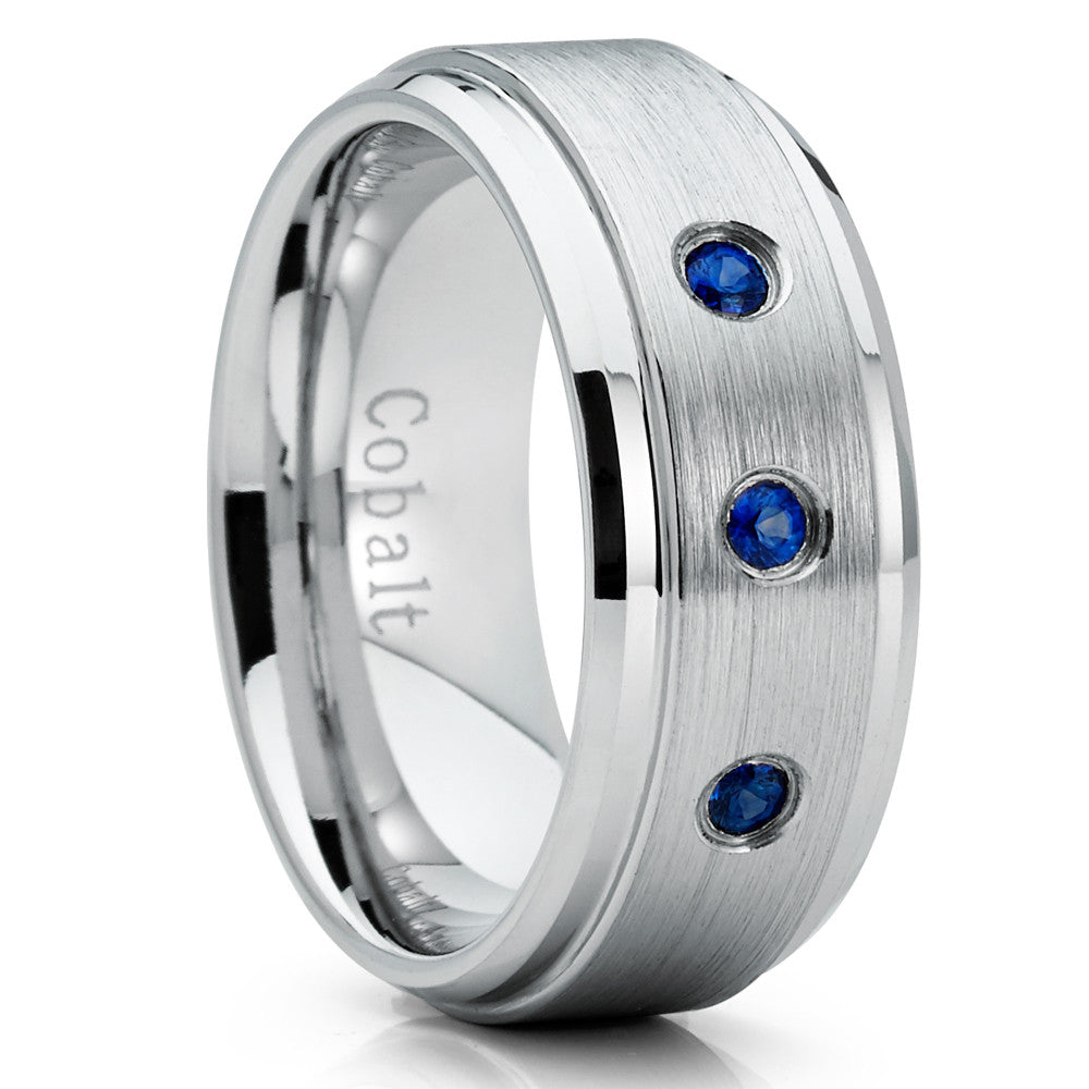Cobalt Wedding Band - Sapphire Wedding Ring - Cobalt Chrome Ring - Clean Casting Jewelry