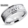 Titanium Wedding Band - Hammered Ring - Titanium Wedding Ring - Handmade