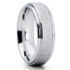Titanium Wedding Band - White Titanium - Titanium Wedding Ring - 7mm - Clean Casting Jewelry