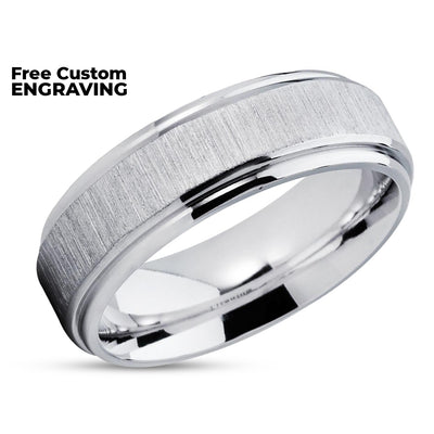Titanium Wedding Band - White Titanium - Titanium Wedding Ring - Wedding Ring
