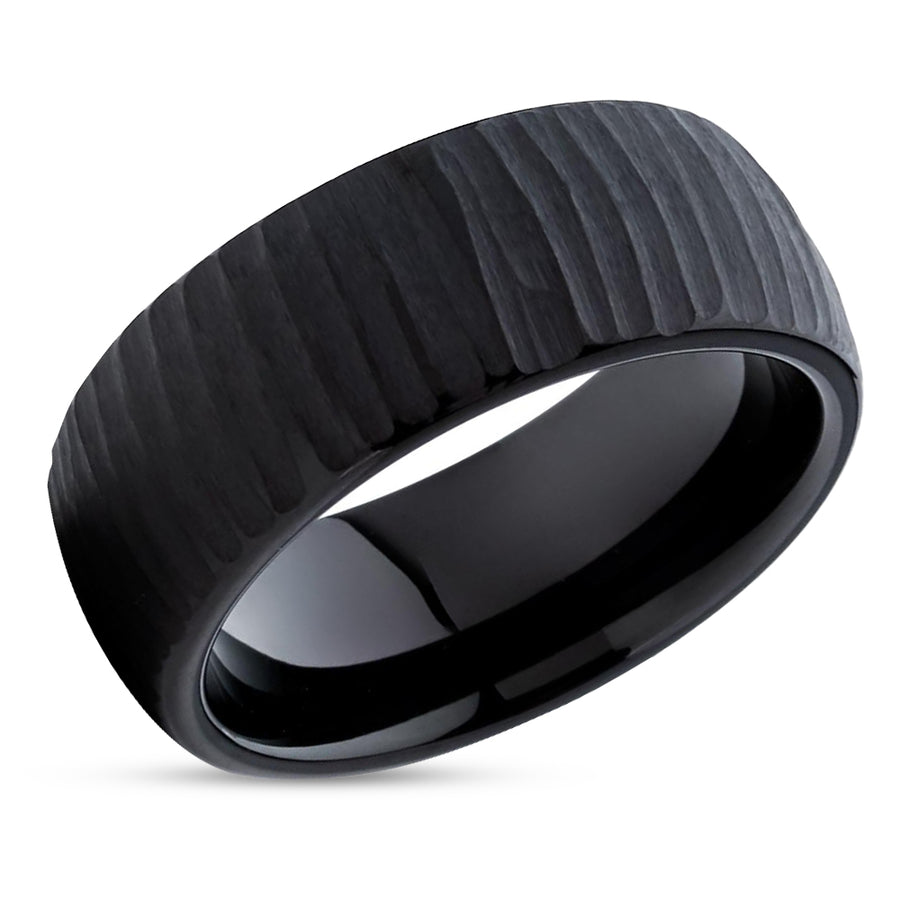 Black Wedding Ring - Black Tungsten Ring - Tungsten Wedding Band - Tungsten Band