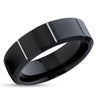 Black Zirconium Ring - Engagement Ring - Zirconium Wedding Band - Wedding Ring