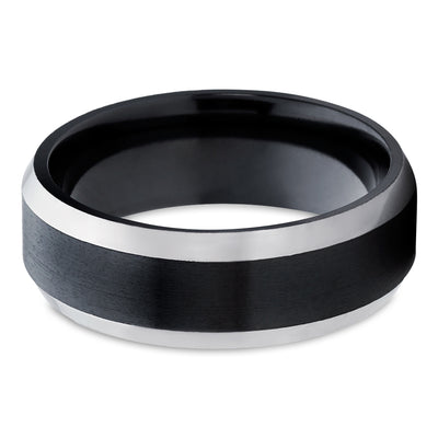 Zirconium Wedding Band - Black Wedding Ring - Zirconium Wedding Ring - Black Wedding Band
