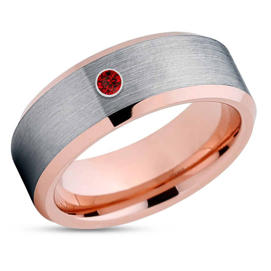 Rose Gold Wedding Ring - Wedding Ring - Tungsten Wedding Band - Anniversary Ring - Engagement