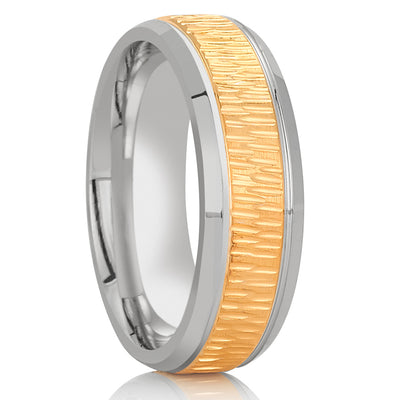 Yellow Gold Ring - 14k White Gold Wedding - Anniversary Ring - Engagement Ring - Man & Women