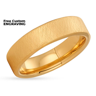 Yellow Gold Wedding Ring - 14k Gold Wedding Ring - Yellow Gold Wedding Band - Man's - Women's