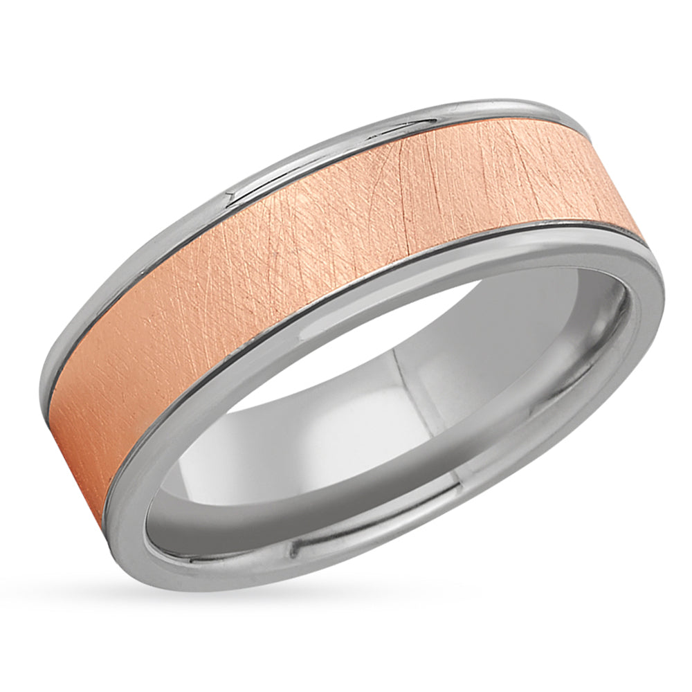 Rose Gold Wedding - White Gold Wedding Ring - 14k Gold Wedding Ring - Rose Gold Ring