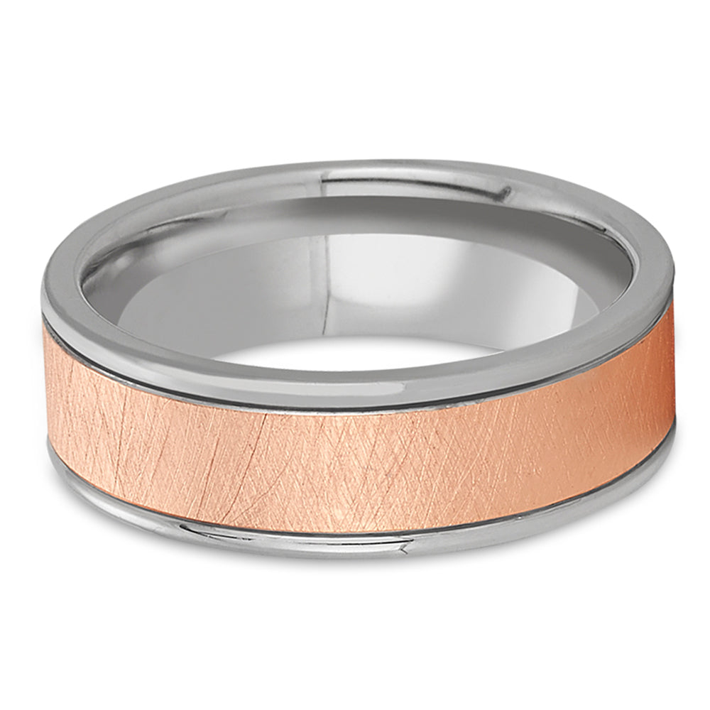 Rose Gold Wedding - White Gold Wedding Ring - 14k Gold Wedding Ring - Rose Gold Ring