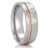 Man' Wedding Ring - White Gold Wedding Band - 14K Gold Ring - Rose Gold Wedding Ring