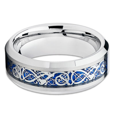 Tungsten Wedding Band - Dragon Ring - Men's Wedding Band - Tungsten Band - Clean Casting Jewelry