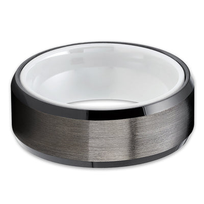 Gunmetal Wedding Ring - Black Tungsten Ring - Tungsten Wedding Band - Black Wedding Band