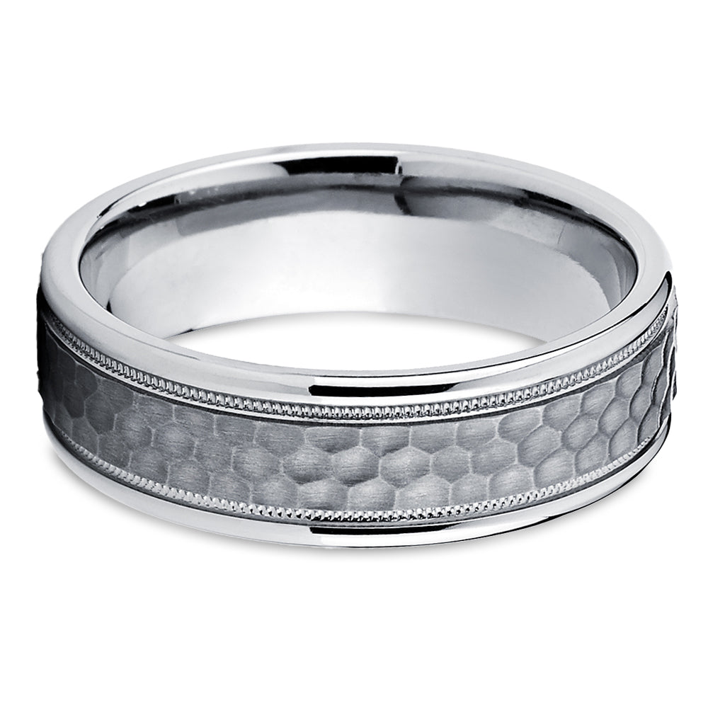 Titanium Wedding Ring - Titanium Wedding Ring - Hammered Wedding Ring - Titanium Ring - Wedding Ring
