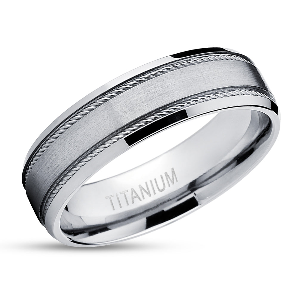 Titanium Wedding Ring - Wedding Ring - Matte Finished - Titanium Wedding Band - Ring