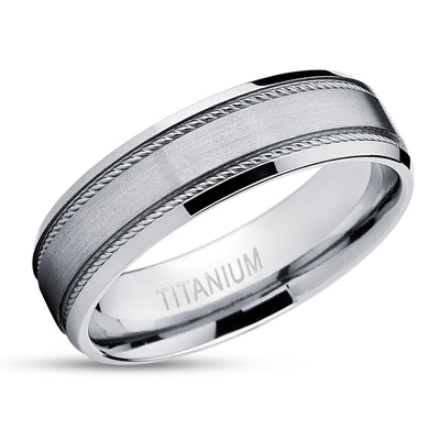 Titanium Wedding Ring - Wedding Ring - Matte Finished - Titanium Wedding Band - Ring