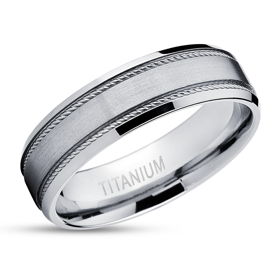 Titanium Wedding Ring - Wedding Ring - Matte Finished - Titanium Wedding Band - Ring
