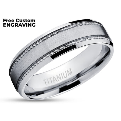 Titanium Wedding Ring - Wedding Ring - Matte Finished - Titanium Wedding Band - Ring