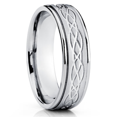 Titanium Wedding Ring - Infinity Wedding Ring - Titanium Wedding Band - Engagement Ring