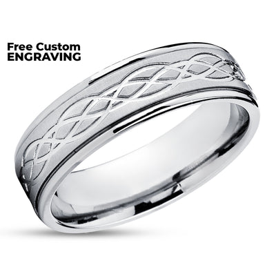 Titanium Wedding Ring - Infinity Wedding Ring - Titanium Wedding Band - Engagement Ring