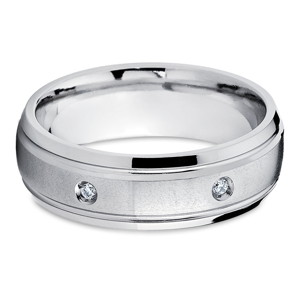 Titanium wedding Ring - Diamond Wedding Ring - Titanium Wedding Band - Engagement Ring