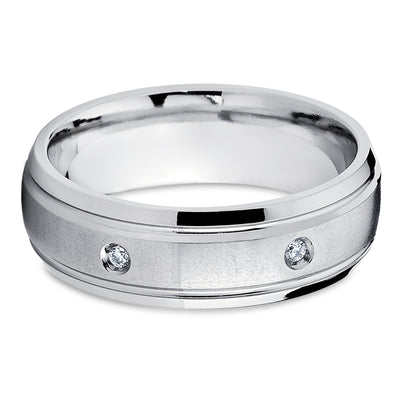 Titanium wedding Ring - Diamond Wedding Ring - Titanium Wedding Band - Engagement Ring