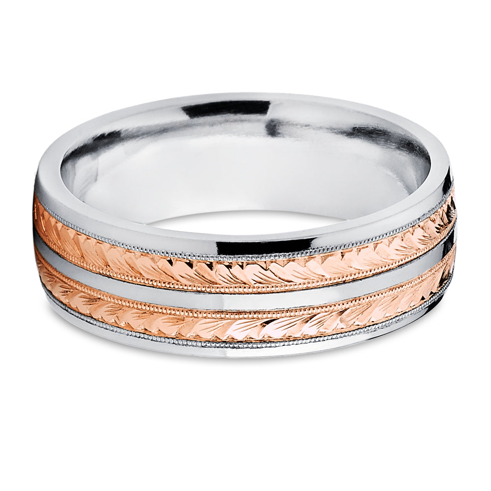 Rose Gold Wedding Ring - Rose Gold Wedding Ring - Titanium Wedding Band - 14k Rose Gold