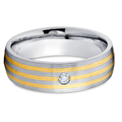 Yellow Gold Wedding Ring - Diamond Wedding Ring - Diamond - 14k Yellow Gold - Rings