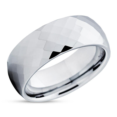 Diamond Cut Tungsten Ring - Tungsten Wedding Ring - Diamond Cut Ring - Wedding Band