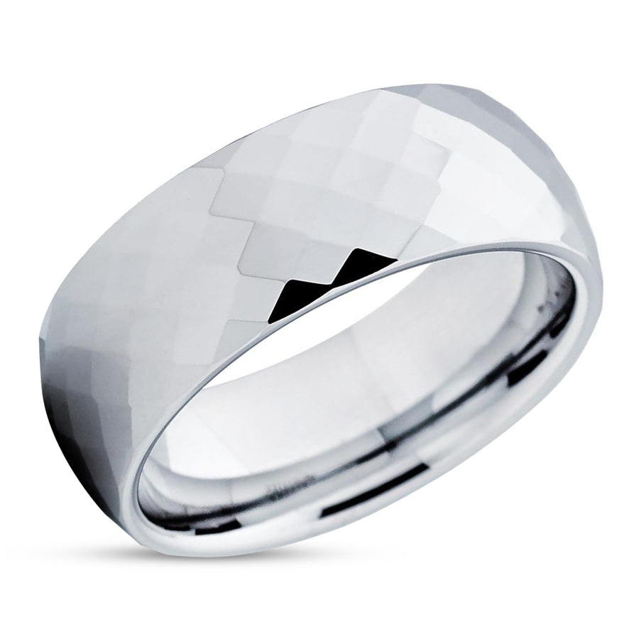 Diamond Cut Tungsten Ring - Tungsten Wedding Ring - Diamond Cut Ring - Wedding Band