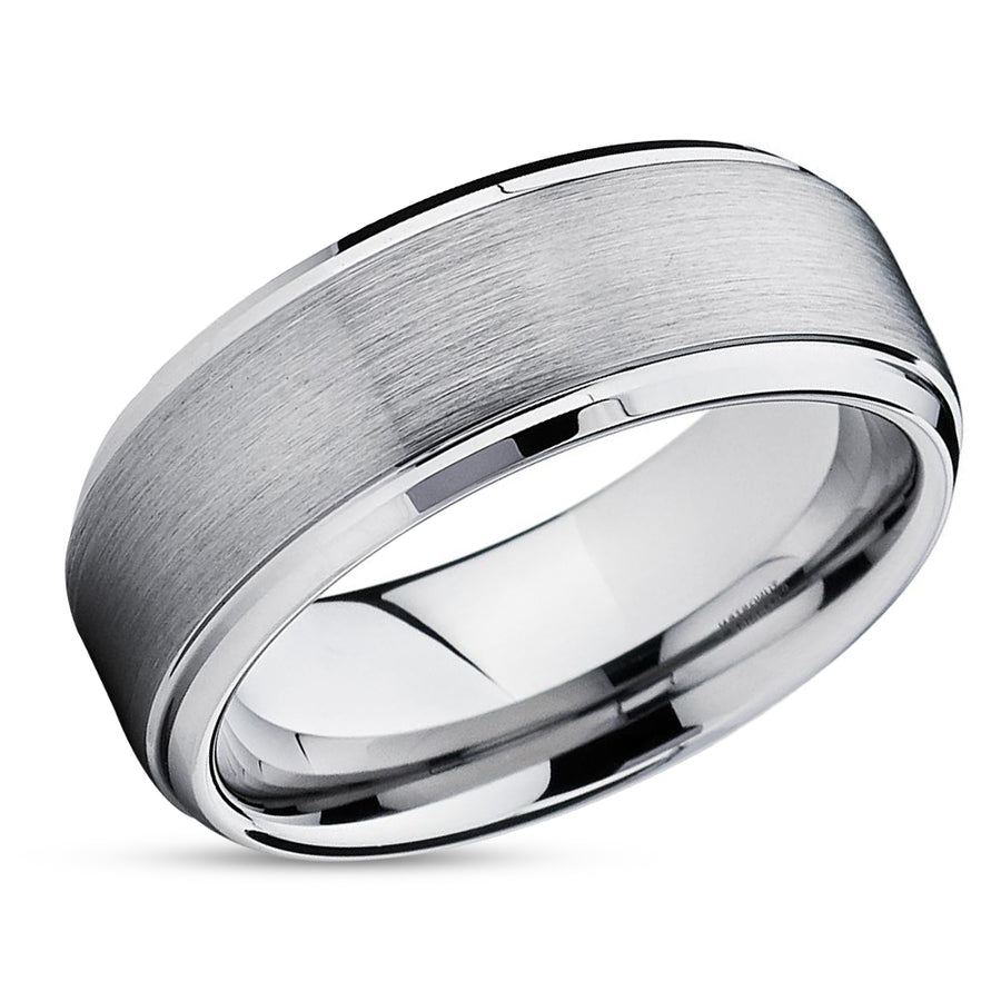 Men's Titanium Ring - Grey Titanium Band - Titanium Wedding Band - Titanium Wedding Ring