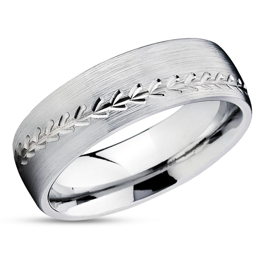 Baseball Wedding Band - Titanium Ring - Baseball Ring - Titanium Wedding Band