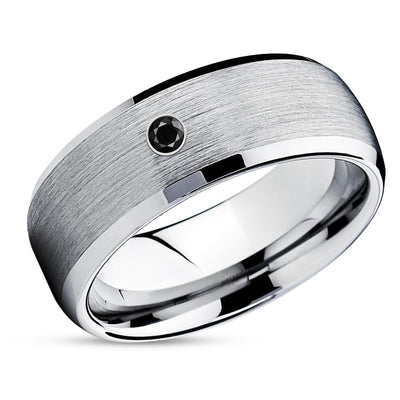 Black Diamond Ring - Wedding Band - Man's Wedding Ring - Diamond Wedding Ring - Man's Ring