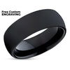 Black Tungsten Ring - Black Wedding Ring - Man's Ring - Women's Ring - Black Ring