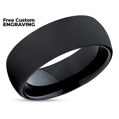 Black Tungsten Ring - Black Wedding Ring - Man's Ring - Women's Ring - Black Ring