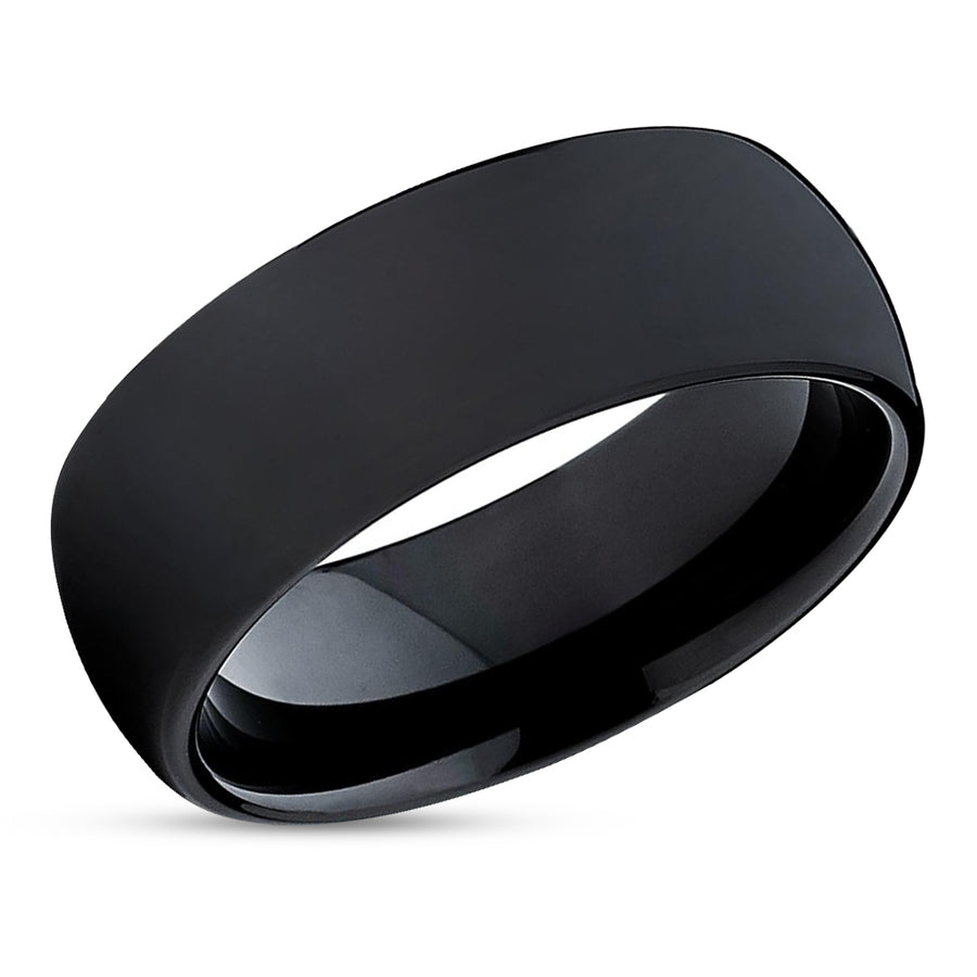 Black Tungsten Ring - Black Wedding Ring - Man's Ring - Women's Ring - Black Ring