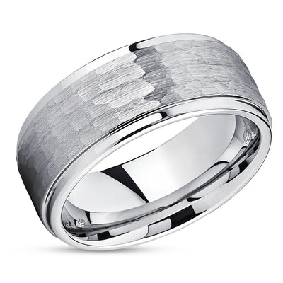 Man's Wedding Ring - Hammered Wedding Ring - Tungsten Wedding Ring - Hammered Ring