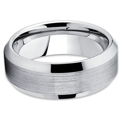 Silver Tungsten Wedding Band - Tungsten Wedding Band - Gray Tungsten Ring - Clean Casting Jewelry