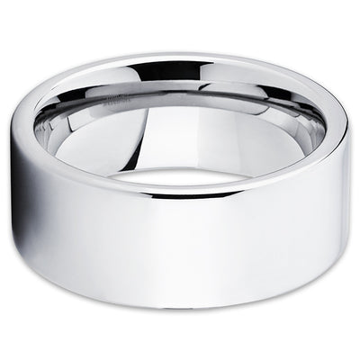 Men's Tungsten Wedding Band - Silver Tungsten Ring - Silver Tungsten Ring - Clean Casting Jewelry