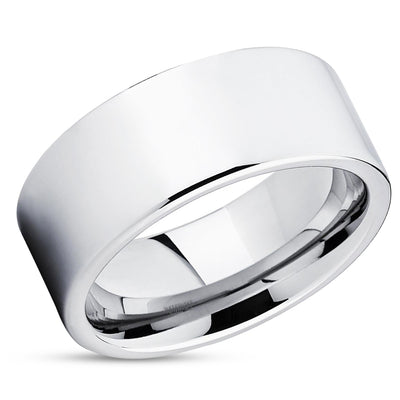 Tungsten Wedding Band - Silver Tungsten Ring - Tungsten Carbide Ring - Engagement Band