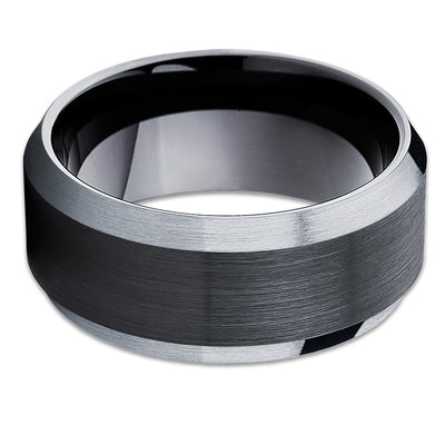 Black Tungsten wedding Band - Grey Tungsten Band - Black Tungsten - Clean Casting Jewelry
