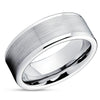 Man's Wedding Ring - Silver Tungsten Ring - Tungsten Carbide Ring - Engagement Ring