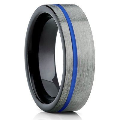 Black Tungsten Wedding Band - Gunmetal Tungsten Ring - Black Ring - Clean Casting Jewelry