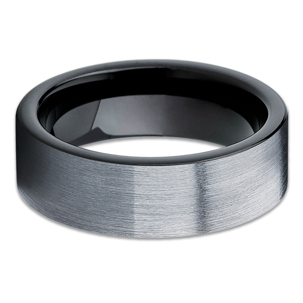 Black Tungsten Ring - Gray Tungsten Ring - Wedding Band - Black Ring - Clean Casting Jewelry