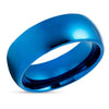 Blue Wedding Band - Blue Tungsten Ring - Tungsten Wedding Ring - Blue Tungsten Band