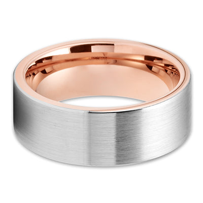 Rose Gold Tungsten Wedding Ring - Rose Gold Ring - Rose Gold Ring - Anniversary Ring