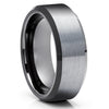 Black Tungsten Wedding Ring - Gunmetal Wedding Ring - Black Tungsten Ring - Man's Ring