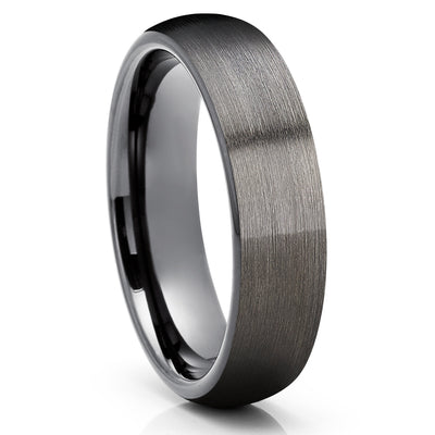 Gunmetal Wedding Ring - Gunmetal Wedding Band - Tungsten Wedding Ring - Wedding Ring