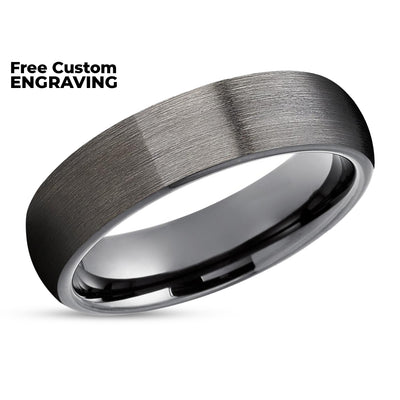 Gunmetal Wedding Ring - Gunmetal Wedding Band - Tungsten Wedding Ring - Wedding Ring